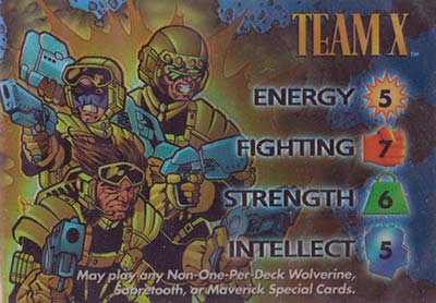 Team X 4-Grid Character Card